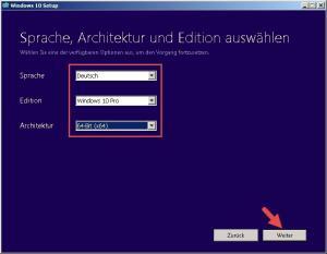 Windows 10 Sprache Architektur Edition
