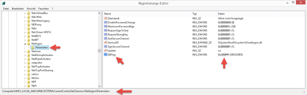 Где папка netlogon windows 2012