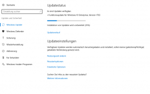 Windows 10 Enterprise Funktionsupdate Version1703 Installation