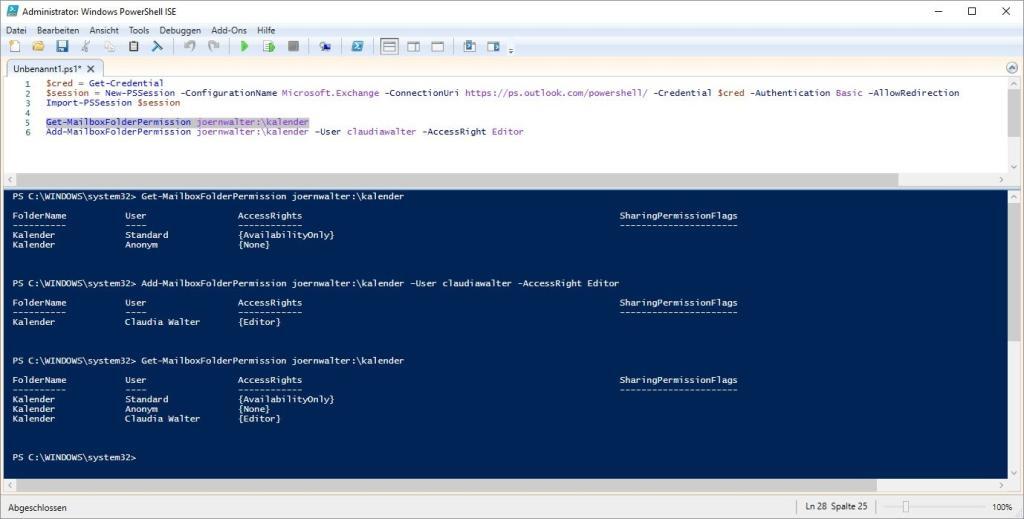 Exchange Online - Kalender, Kontakte, Ordner Berechtigungen setzen - Der Windows Papst - IT Blog 