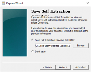 Save Self Extraction