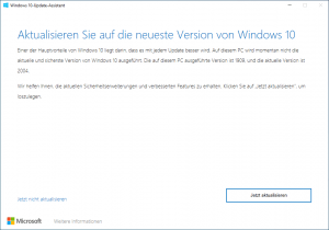 Windows 10 Update auf 2004
