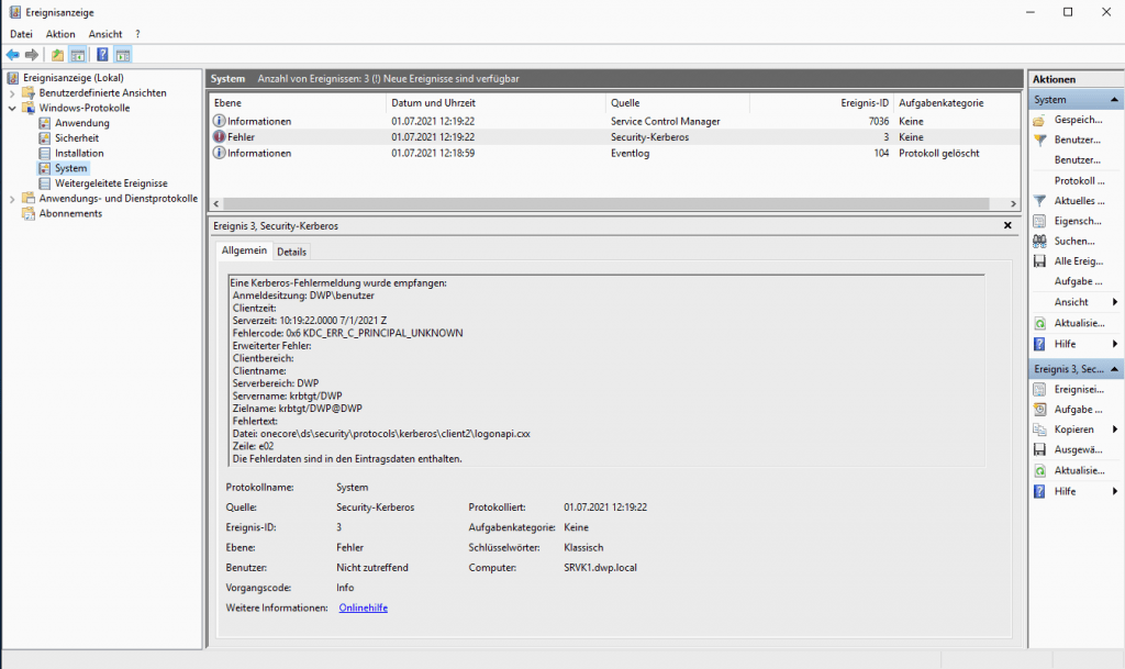 Kerberos настройка windows 2008 r2