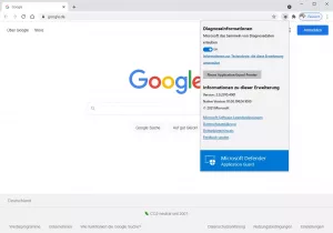Application Guard Google Chrome Erweiterung