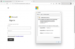 Phishing Falle Microsoft Konto