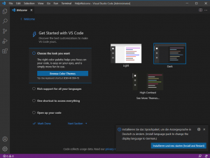 Visual Studio Code Sprachpaket