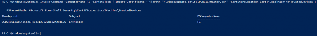 Execute Powershell On Remote Server