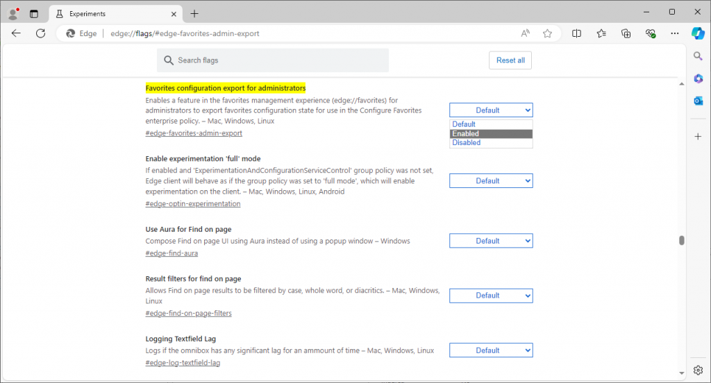 Deploy Microsoft Edge Bookmarks by Group policy
